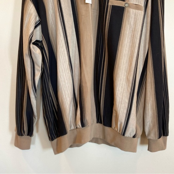 LD Sport International Long Sleeve Polo NWT Large Striped Vintage Preppy Retro - Picture 3 of 5